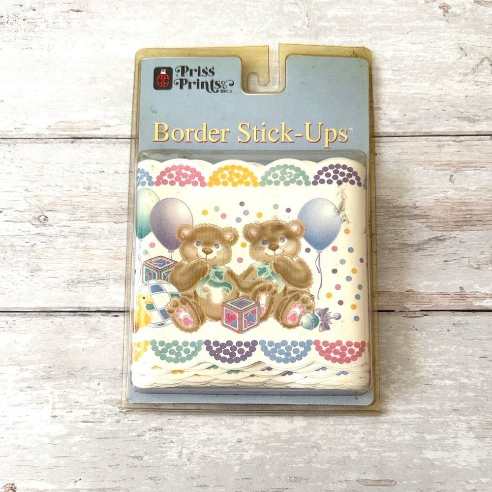Baby Nursery Wall Stickers Borders Unisex Bears Balloons Brand New In Package